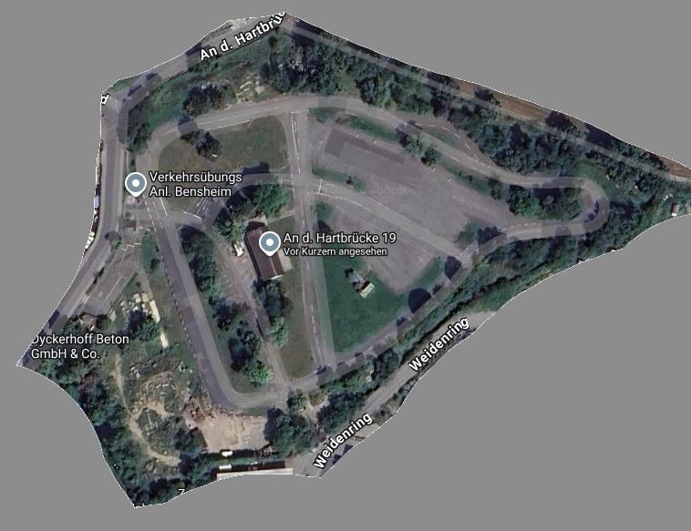 Geländeplan mit Markierung